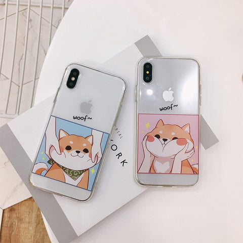 "Squishy Shiba" Soft Phone case for iPhone X, 6, 6s, and 8+